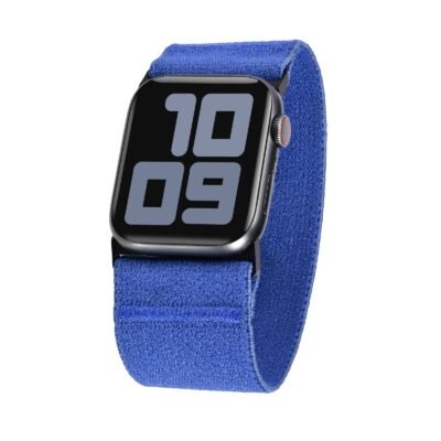 Tefeca Unity Series Elastic Compatible/Replacement Band for Apple Watch/Apple Watch Ultra  Blue Plush  38/40/41mm 42/44/45mm