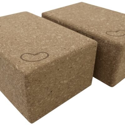 Cork Yoga Block or set - Earth Friendly sturdy cork wood, beveled edges easy grip