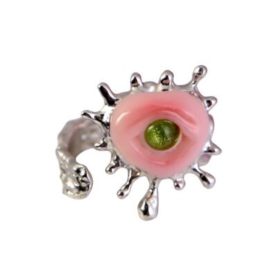 MUKTANK X QUANDO Pink Monster Sterling Silver Ring