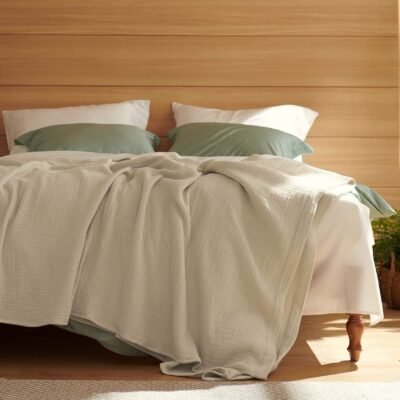 GentleSoft 100% Cotton Gauze Spring Throw Blanket