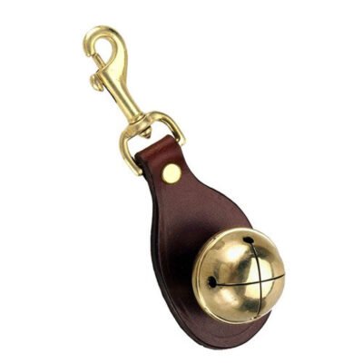 English Bridle Leather Dog Collar Snap Bell