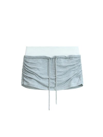 MUKTANKMODULER Mid-low Waisted Tencel Skirt-pants With a Stacked Feel (Anti-sheer Design)