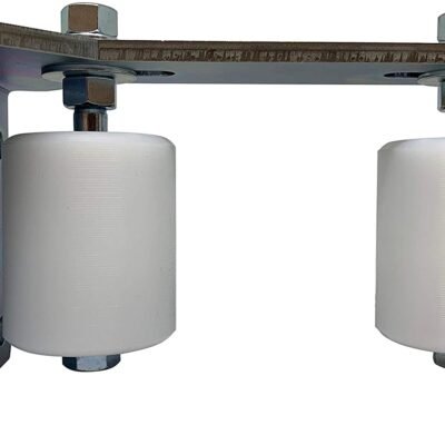 Slide Gate Guide Post Rollers 3" L Rear Adjustable Bracket Mount