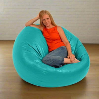 Vinyl Bean Bag Chair Marine Grade Premium - Waterproof, UV resistant ComfyBean Adult size lounger classic style Indoor Outdoor Boat beanbag chair