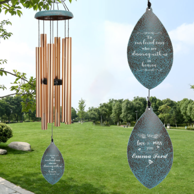 Astarin Personalized Memorial Wind Chimes,Sympathy Gift for loss of loved ones-007