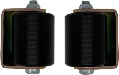 Slide Gate Guide Roller 3" Black Hard Nylon UHMW Rollers with C Bracket 2 Pack EG103