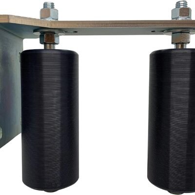 Eagle EG113 Slide Gate Guide Rollers 6" Black L Rear Post Bracket