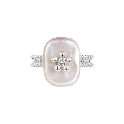 MUKTANK x SUN HUNTER Rectangular Freshwater Pearl Ring