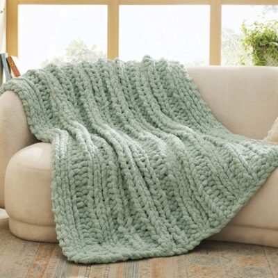 GentleSoft Chunky Knit Chenille Blanket
