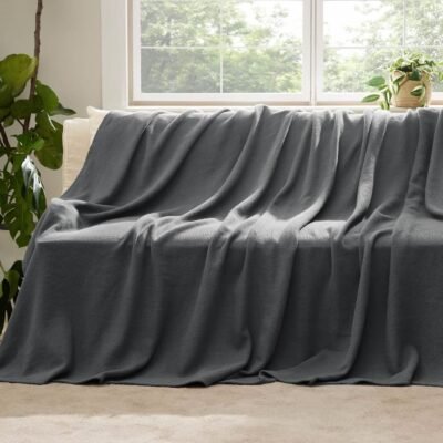 GentleSoft 100% Cotton Herringbone Woven Blanket