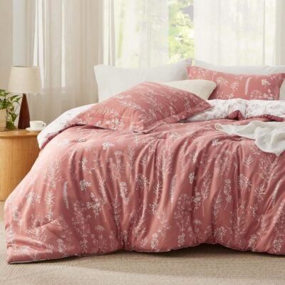 GentleSoft Reversible Floral Print Comforter Set-2