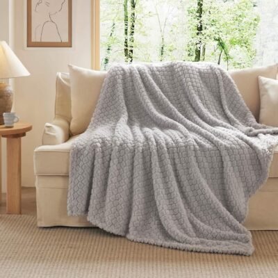GentleSoft Jacquard Shaggy Sherpa Fleece Blanket