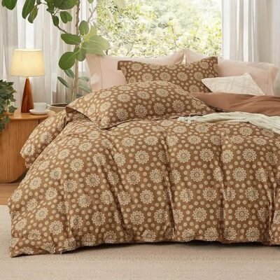 GentleSoft Reversible Floral Duvet Cover Set Blown