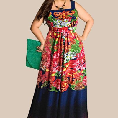 Alina Plus Size Floral Gown (Made To Order)