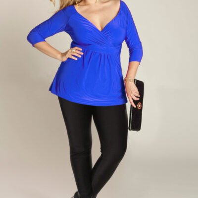 Arabelle Plus Size Tunic in Blue (Made To Order)