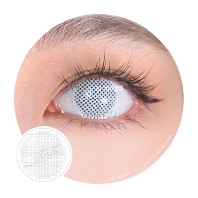 Kazzue Crazy Lens with Power - White Mesh (1 lens/pack)