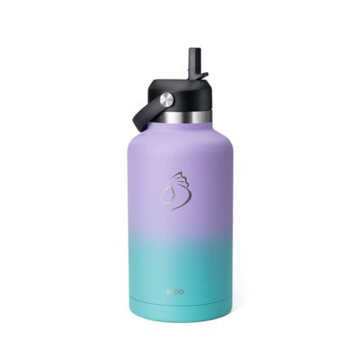 Duet Series Water Bottle with Straw Spout Lid  64oz