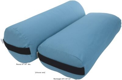 Yoga Bolster - Round Premium Professional Firm Studio Quality for Enhanced Yoga Practice - Apple Red