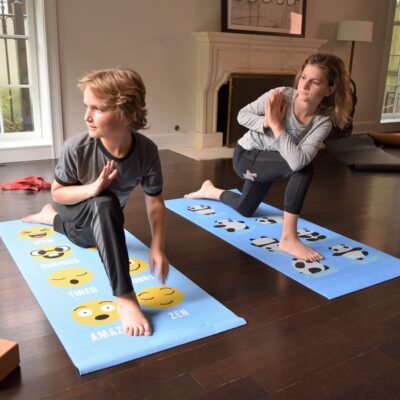 Durable Kid's Sticky Yoga Mat with Fun Designs - Eco-Friendly – Hot Pink