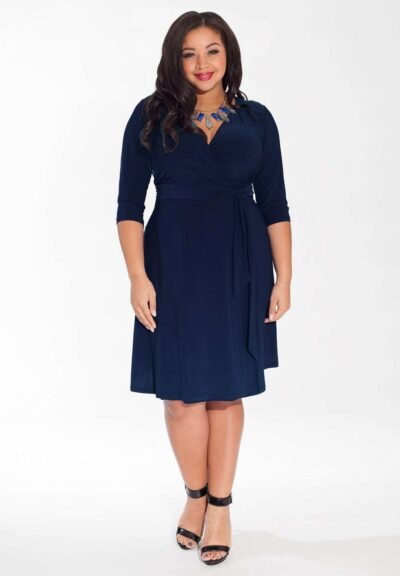Dominique Dress in Deep Sapphire (Made To Order)