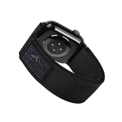 Tefeca Fortitude Series Standard Wide Hook and Loop Band for Apple Watch /Apple Watch Ultra | Black | 44/45/46/49mm