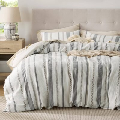 GentleSoft Cotton Boho Waffle Weave Duvet Cover Set