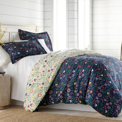 Boho Bloom Reversible Duvet Cover Set