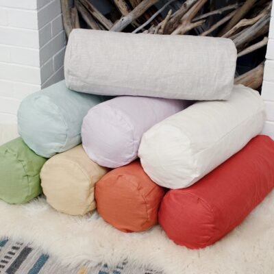 European Linen Pillowcases - Neck Roll sizes