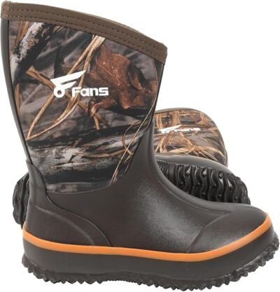 Waterproof Neoprene Hunting & Fishing Camo Boots for Kids