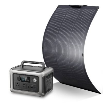 ALLPOWERS Solar Generator Kit 600W (R600  SF100 100W Flexible Solar Panel)