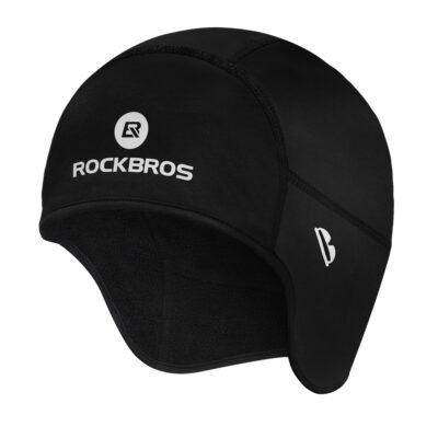 ROCKBROS Winter Skull Cap Helmet Liner, Thermal Cycling Beanie with Glasses Holes