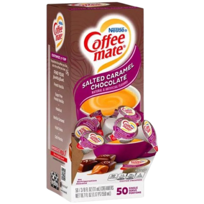 Coffee-mate Liquid Creamer Tubs - Salted Caramel Chocolate - 50ct Box