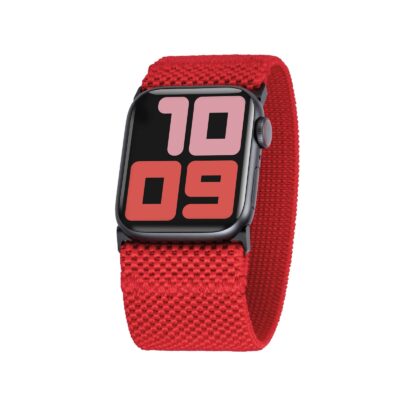 Tefeca Unity Series Elastic Compatible/Replacement Band for Apple Watch/Apple Watch Ultra  Red  40/41/42mm 44/45/46/49mm