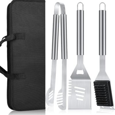 BBQ Tool Grilling Accessories, 16-Inch Stainless Steel BBQ Grill Tools
