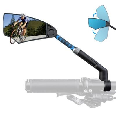 ROCKBROS 360 Adjustable Handlebar Bike Mirror with Anti-Glare Glass