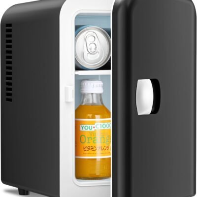 Compact Refrigerator, Portable Mini Fridge, Skin Care 4L Capacity/6 Cans F3404
