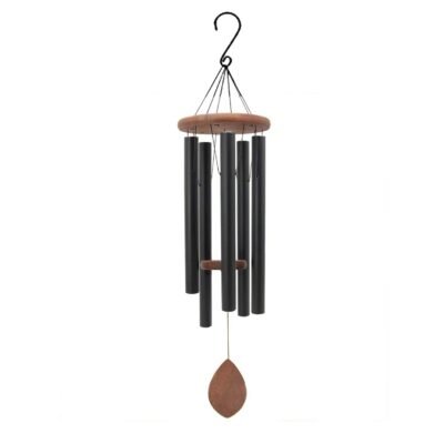 Disc Series Wind Chimes- Wood 36 Inch Black