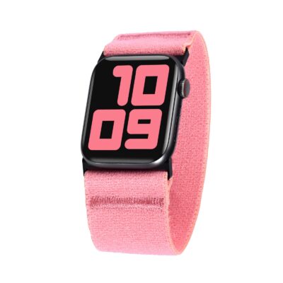 Tefeca Unity Series Elastic Compatible/Replacement Band for Apple Watch/Apple Watch Ultra  Pink Plush  38/40/41mm 42/44/45mm