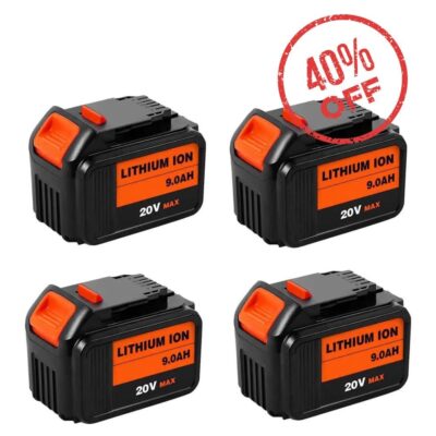 For Dewalt 9.0Ah Battery replacement  20V Max Li-ion Battery DCB200 DCB204 DCB206 DCB205-2 4 Pack