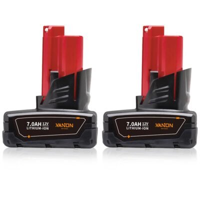 For Milwaukee 12V 7.0Ah Battery Replacement  M12 Battery 2 Pack