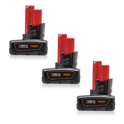 For Milwaukee 12V 7.0Ah Battery Replacement  M12 Battery 3 Pack