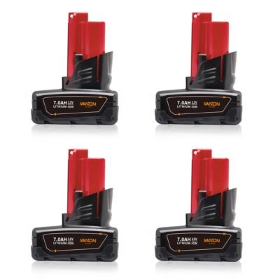 For Milwaukee 12V 7.0Ah Battery Replacement  M12 Battery 4 Pack