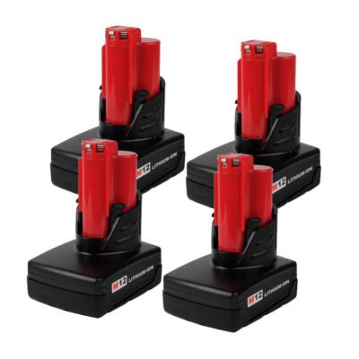 For Milwaukee 12V Battery 5Ah Replacement  M12 Lithium Batteries 4 Pack