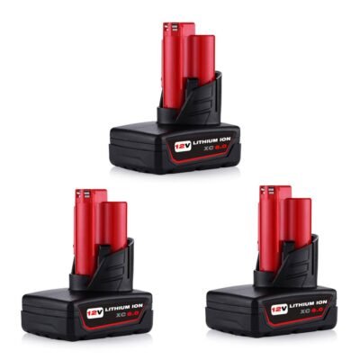 For Milwaukee 12V Battery Replacement  M12 6.0Ah Li-ion 3 Pack