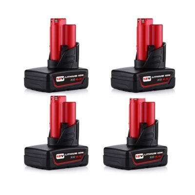 For Milwaukee 12V Battery Replacement  M12 6.0Ah Li-ion 4 Pack