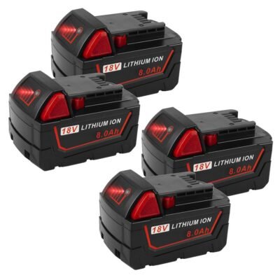 For Milwaukee 18V Battery 8.0Ah Replacement  48-11-1820 M18 Batteries 4 Pack