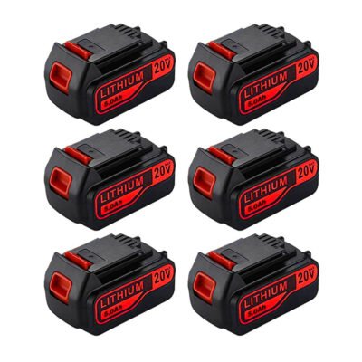 For Black and Decker 20V Battery 5Ah  LBXR2040 Lithium Battery 6 Pack