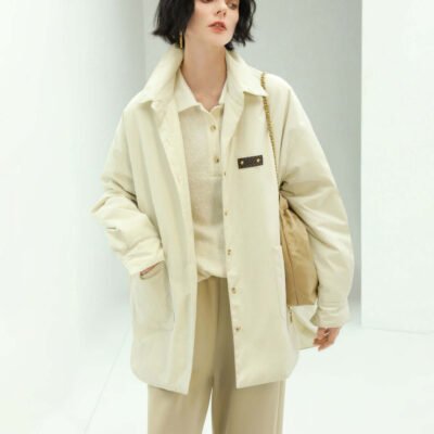 Lightweight Ivory Padded Coat