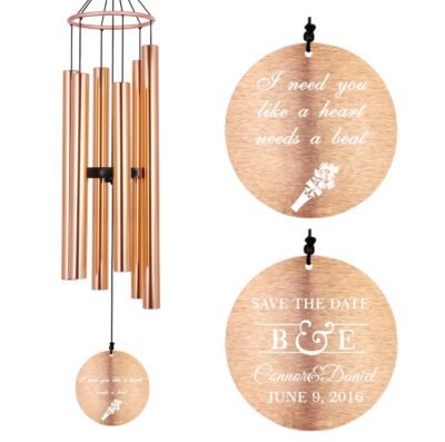 Astarin Personalized Wedding Anniversary Wind Chimes,Housewarming Wedding Gift -017