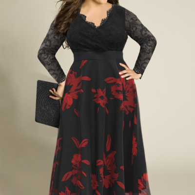 Carmen Plus Size Dress in Black (Made To Order)